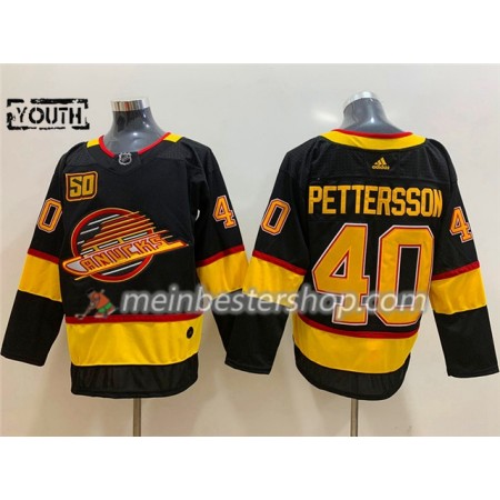 Vancouver Canucks Elias Pettersson 40 Flying Skate 50th Anniversary Adidas 2019-2020 Schwarz Trikot Authentic - Kinder